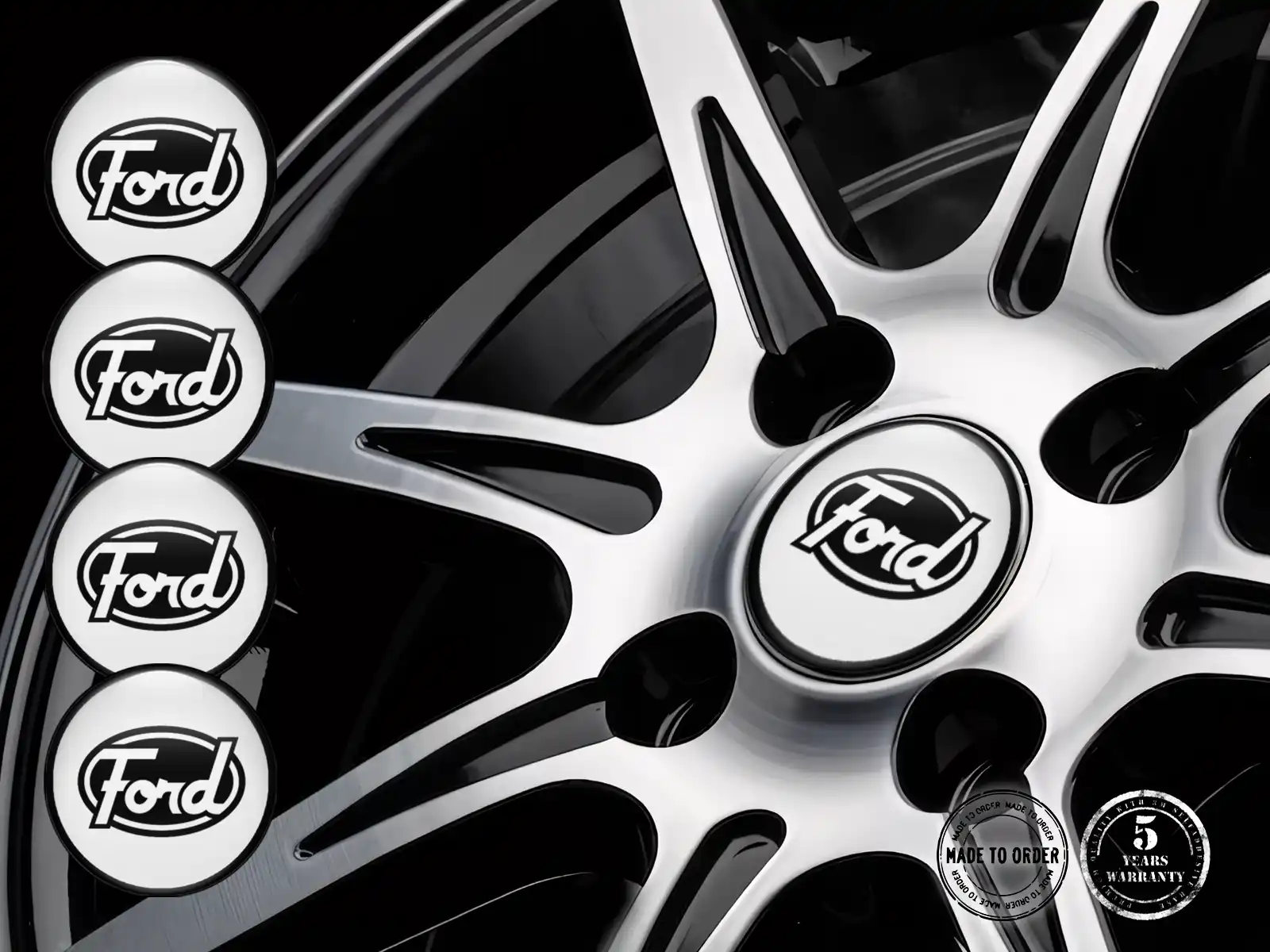 Ford Domed Label Edition High-Quality Rim Decals